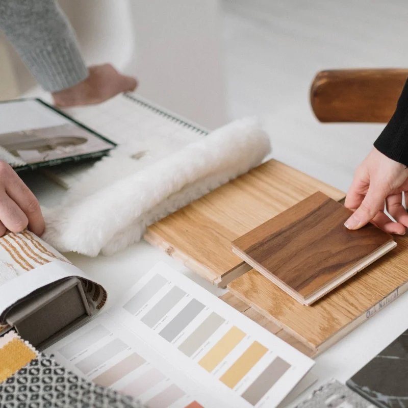 Comparing flooring samples